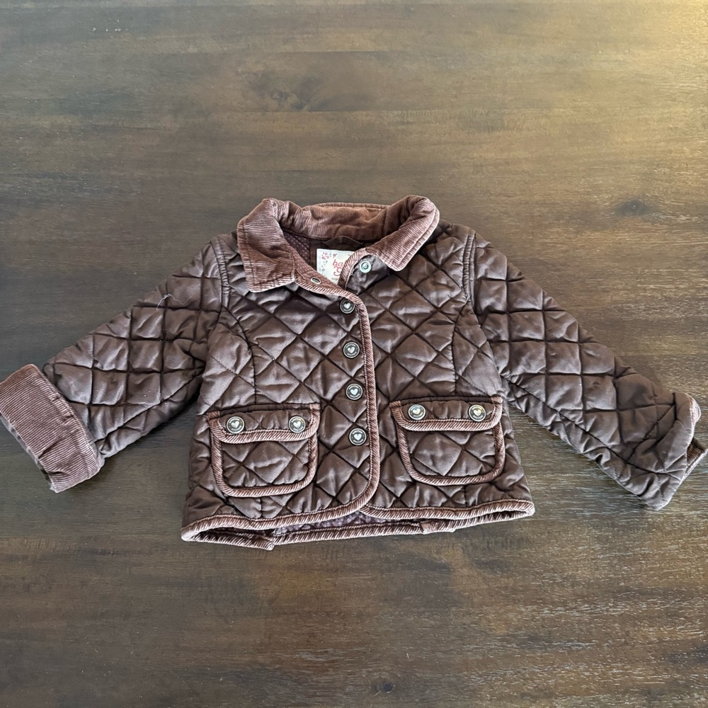 GAP 12-18 Months Girls‎ Brown Quilted Jacket